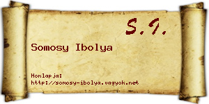 Somosy Ibolya névjegykártya