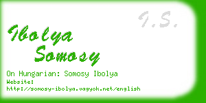 ibolya somosy business card